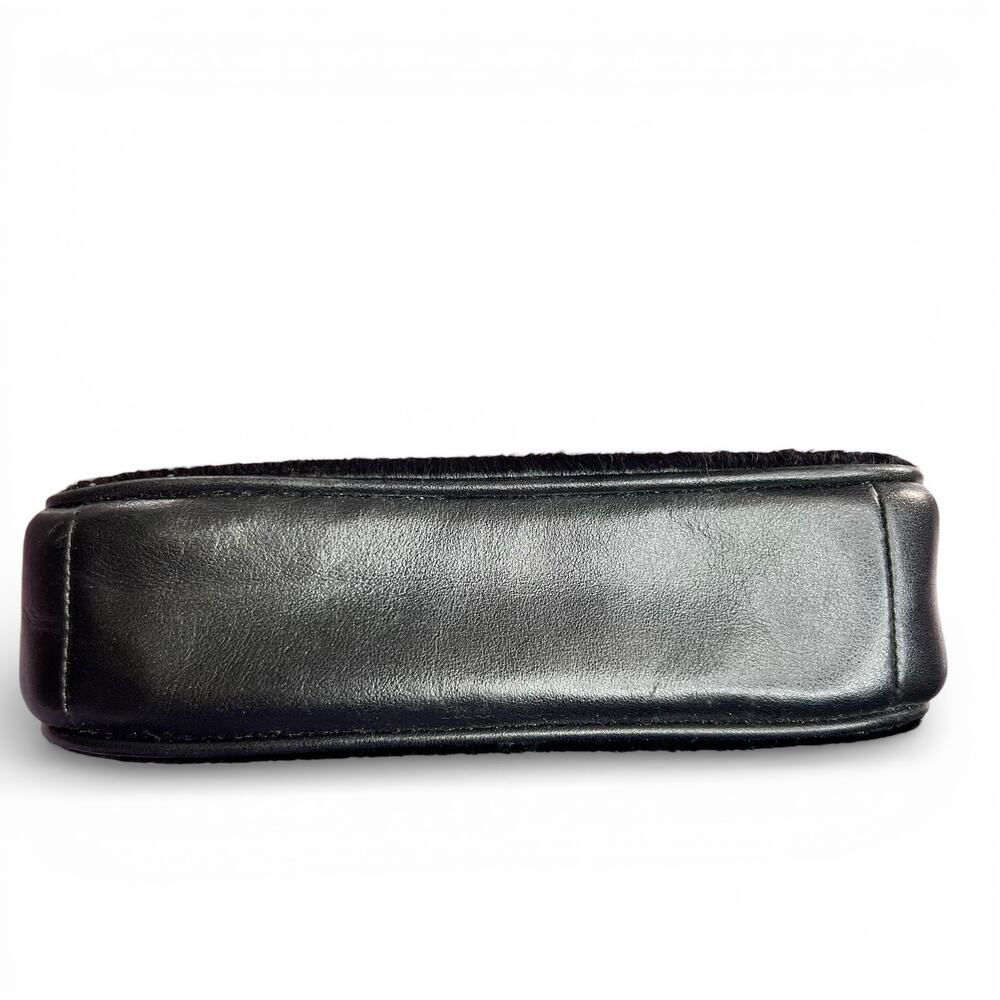 RARE Coach Large Wristlet 19 Black Haircalf Leather Chain Clutch Bag F64583 EUC - Picture 9 of 14